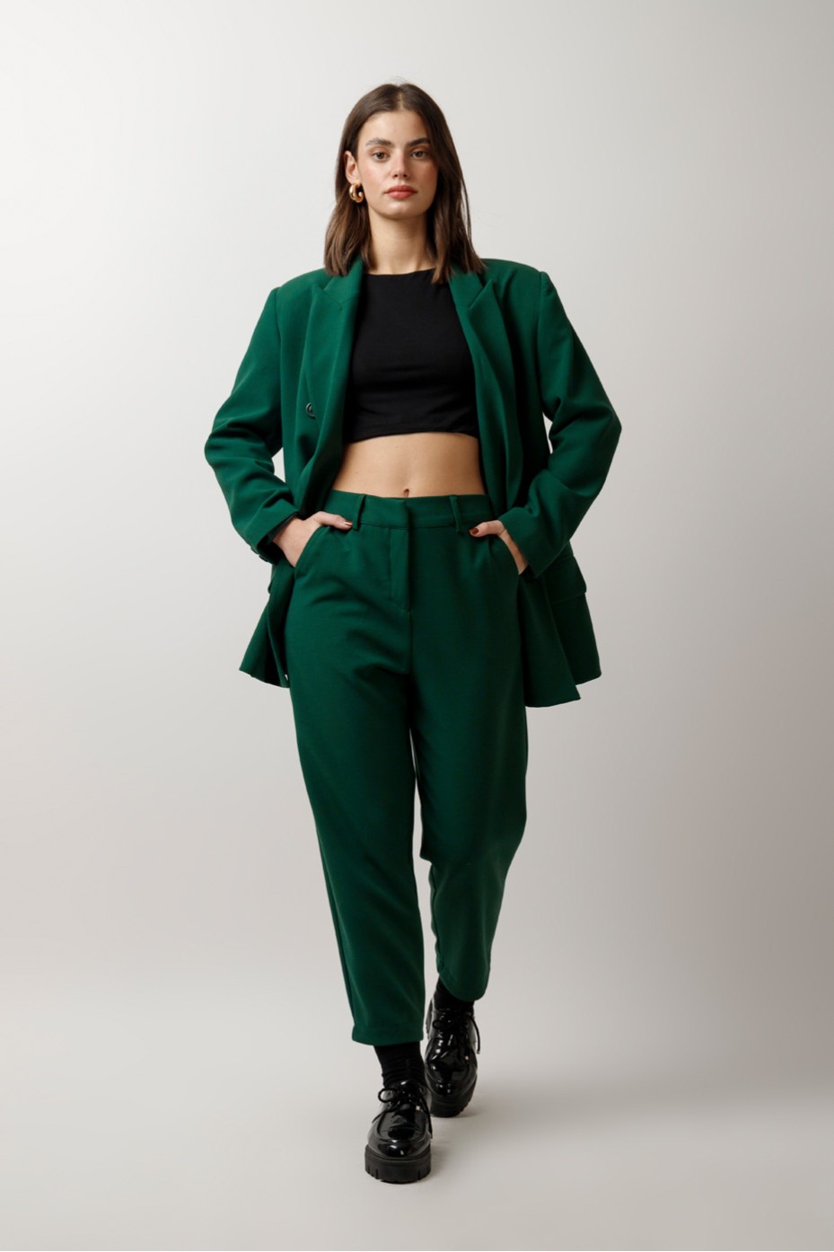 CROP PANTS WITH ELASTIC